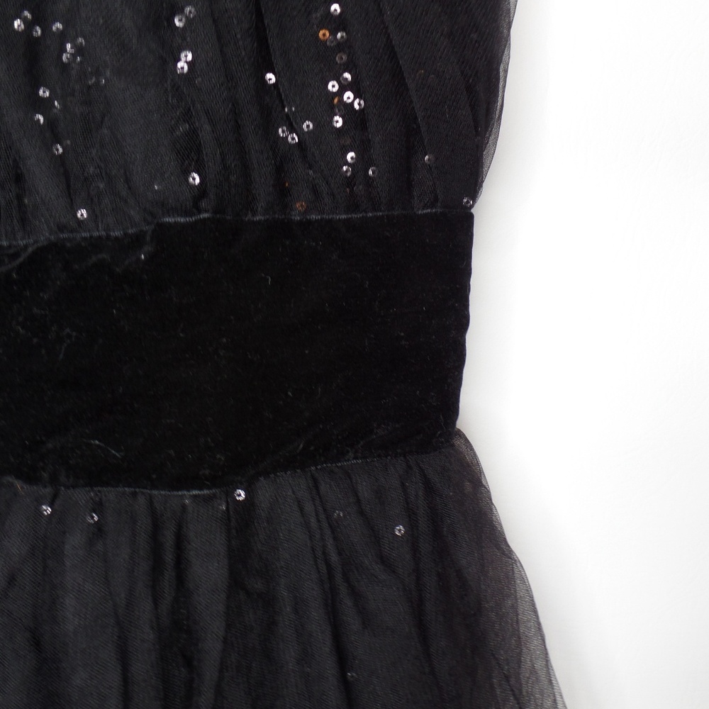 MARCHESA NOTTE Tulle Sequin Velvet Dress - Picture 7 of 8